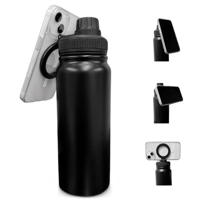 1L Insulated Water Bottle with Magnetic Phone Mount – For Cycling & Hiking