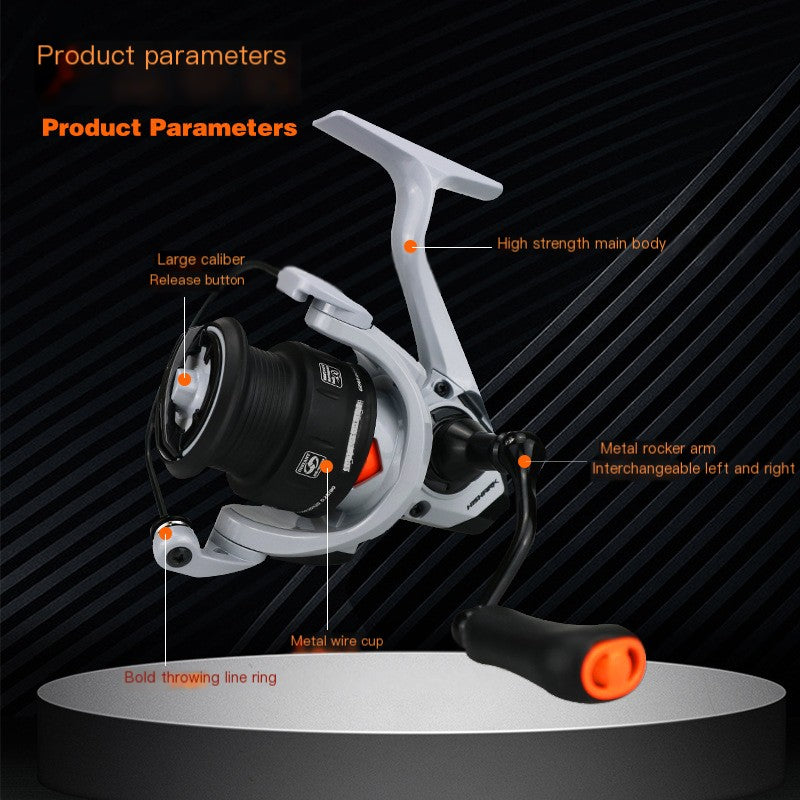 Black Shark All-Metal Spinning Fishing Reel – Smooth Drag for Lure Fishing