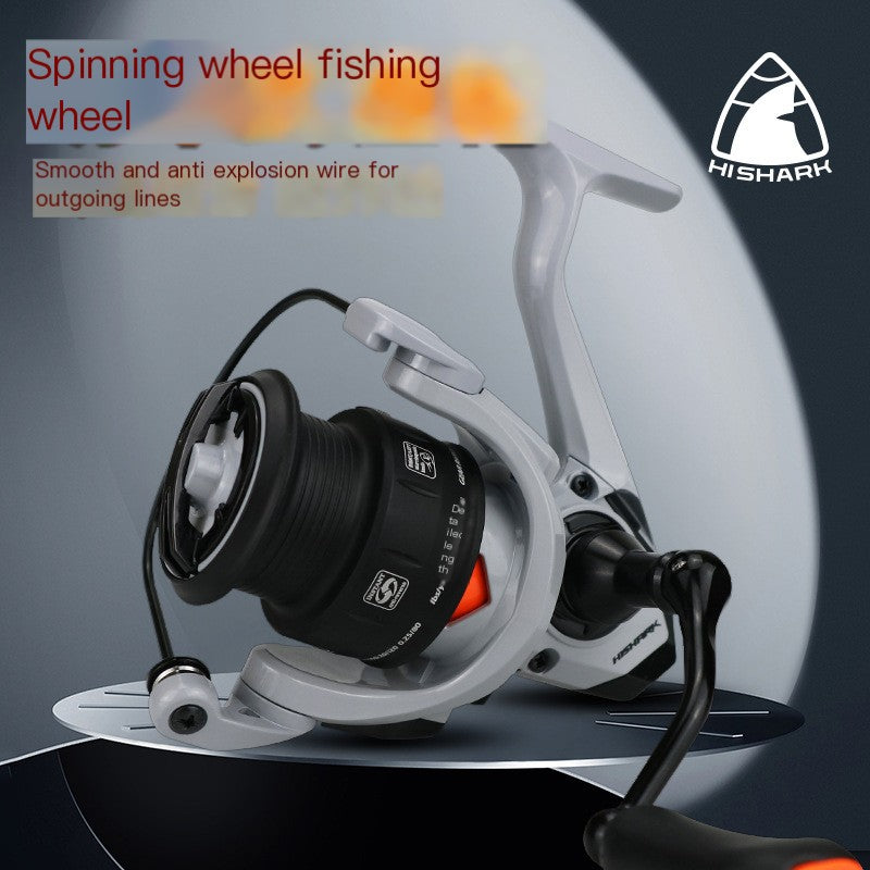 Black Shark All-Metal Spinning Fishing Reel – Smooth Drag for Lure Fishing