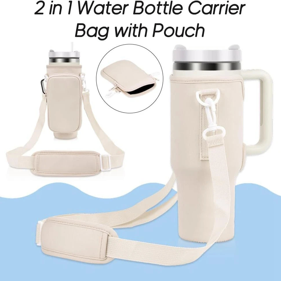 Water Bottle Carrier Bag – Hands-Free Holder for Hiking, Cycling & Outdoors