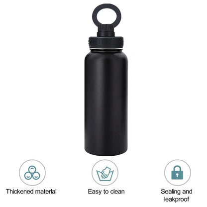1L Insulated Water Bottle with Magnetic Phone Mount – For Cycling & Hiking